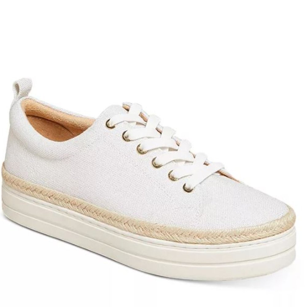 Jack Rogers Mia Platform Sneakers Cream- Women's size 9 NWT